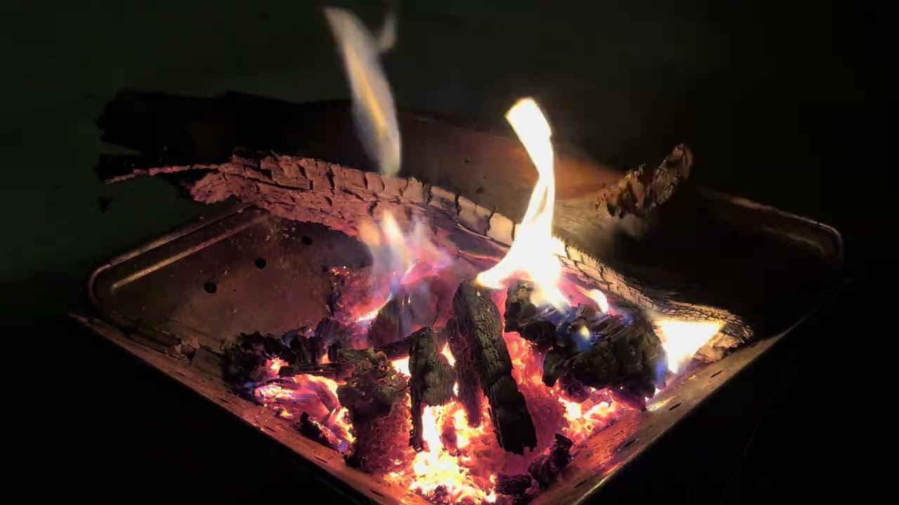 4k Campfire Crackling Fire & Sleep and Relaxation Nature Sounds, Crickets Winter Night Ambience