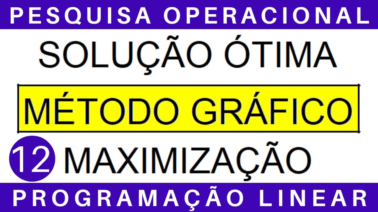 PESQUISA OPERACIONAL ⚙️ PROGRAMAÇÃO LINEAR: Solução Ótima pelo Método Gráfico #exercícios