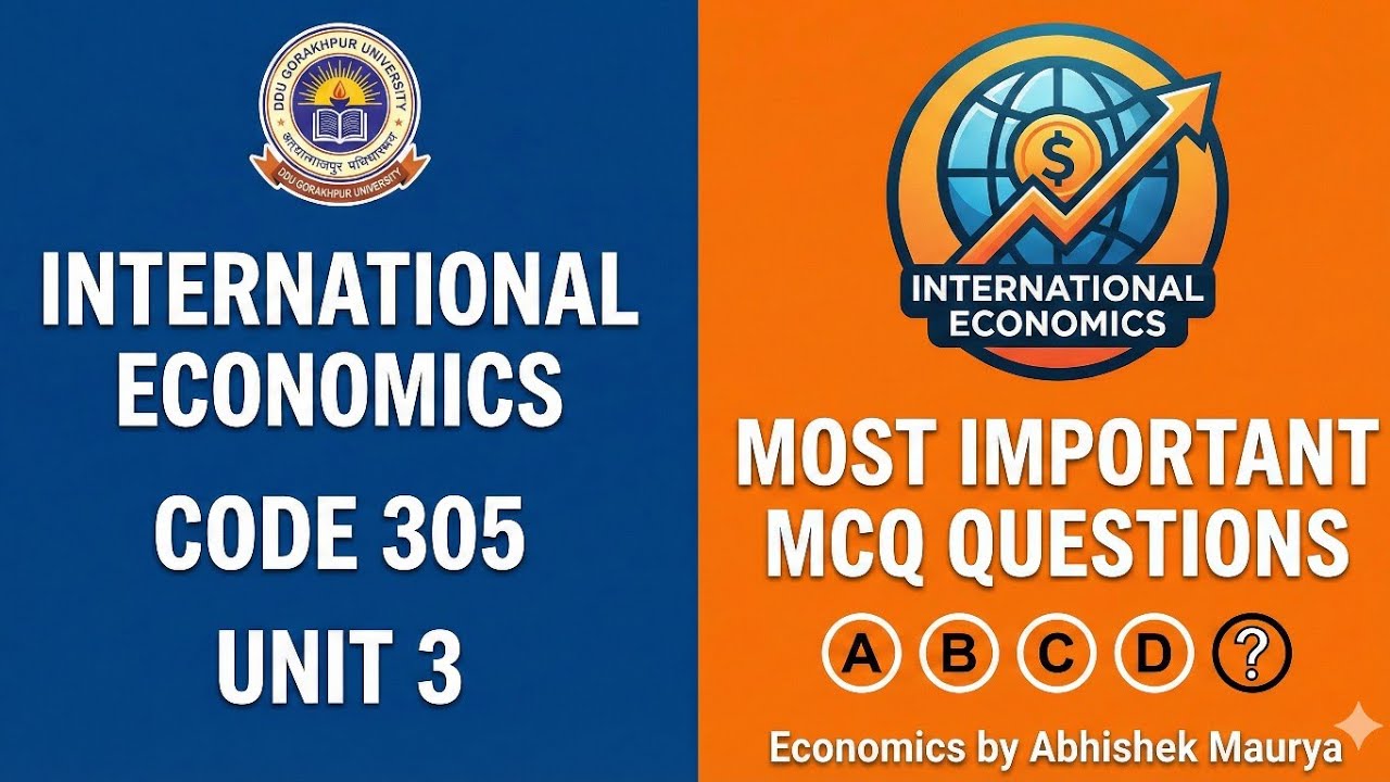 #ECO305 International economic #MCQ #BA5th semester 