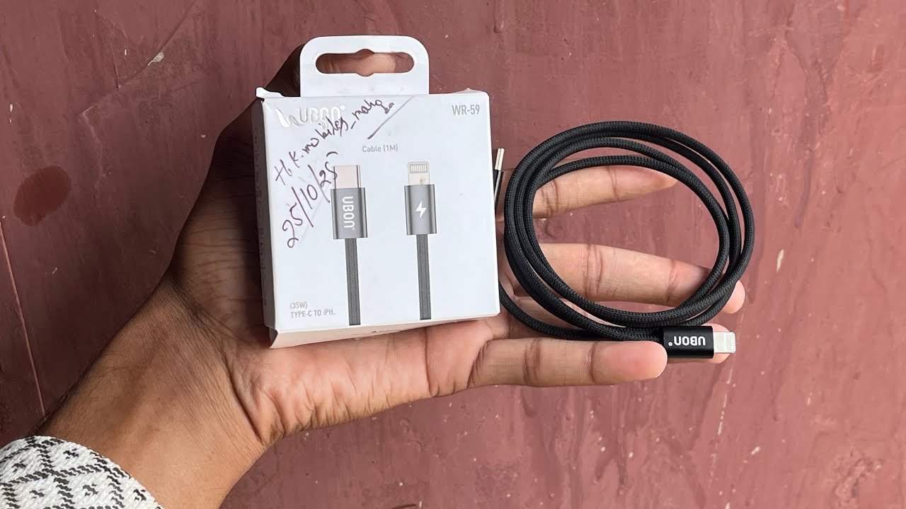 Vlog 185 - Ubon iphone cable 35w review and charging test 