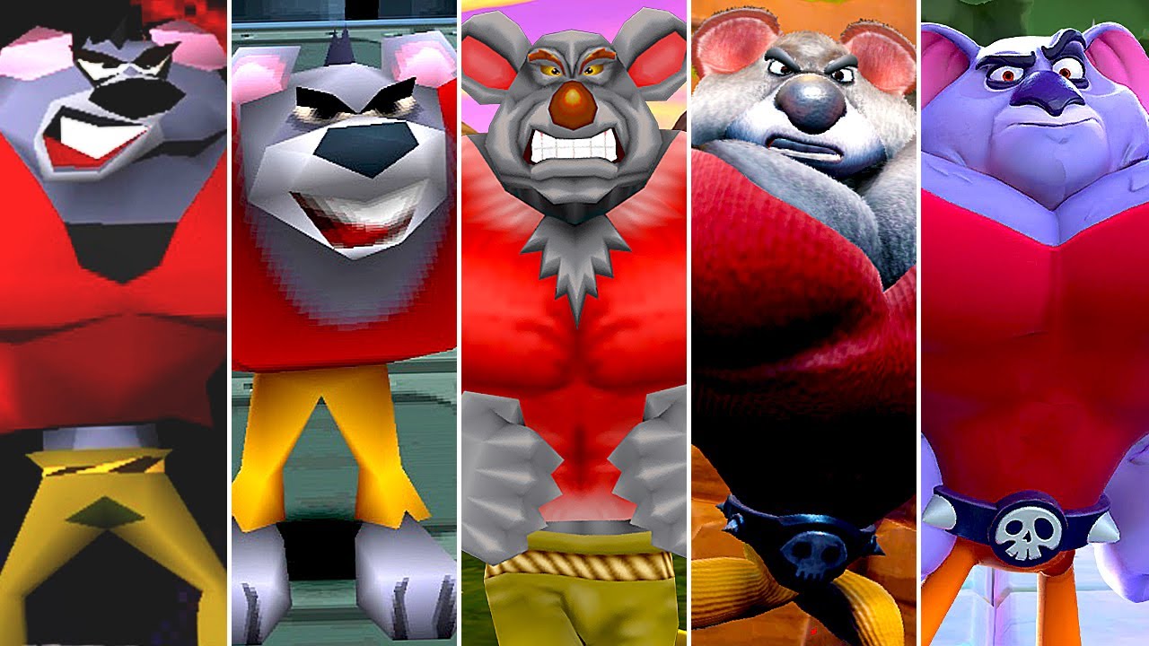 Evolution of Koala Kong in Crash Bandicoot Games