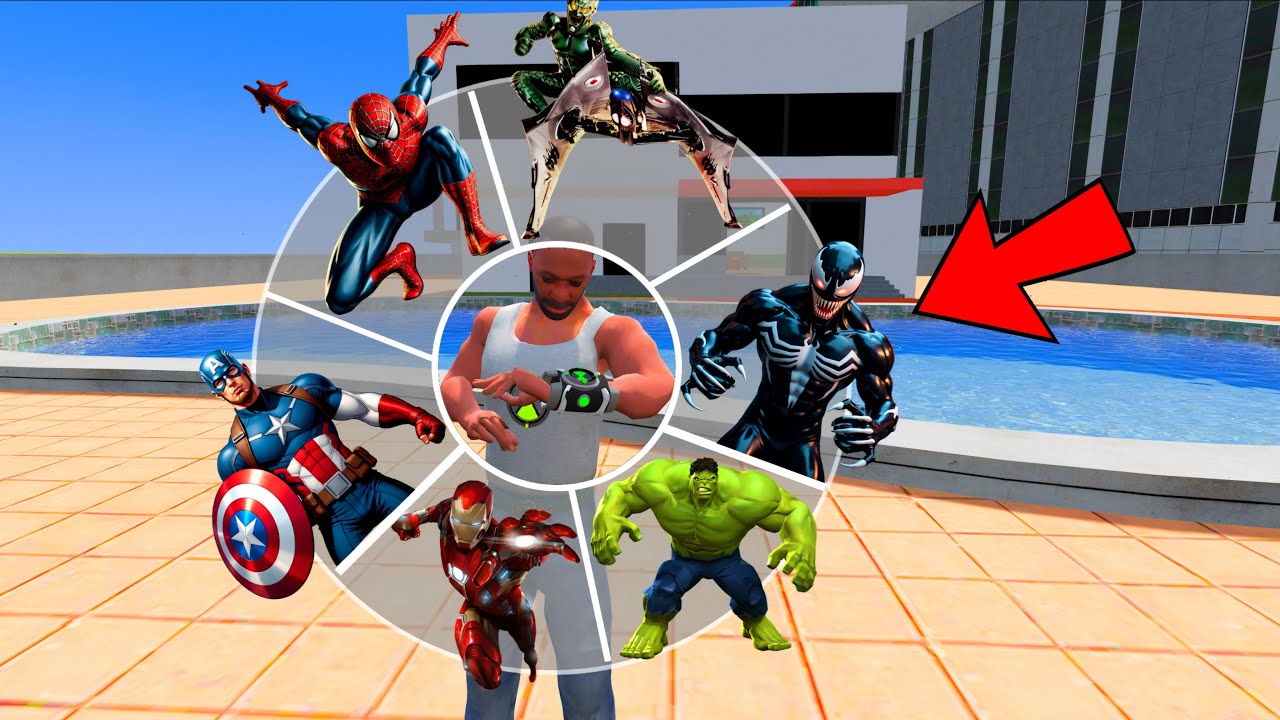 Playing As A Every Avengers Super Hero In INDIAN BIKE DRIVING 3D