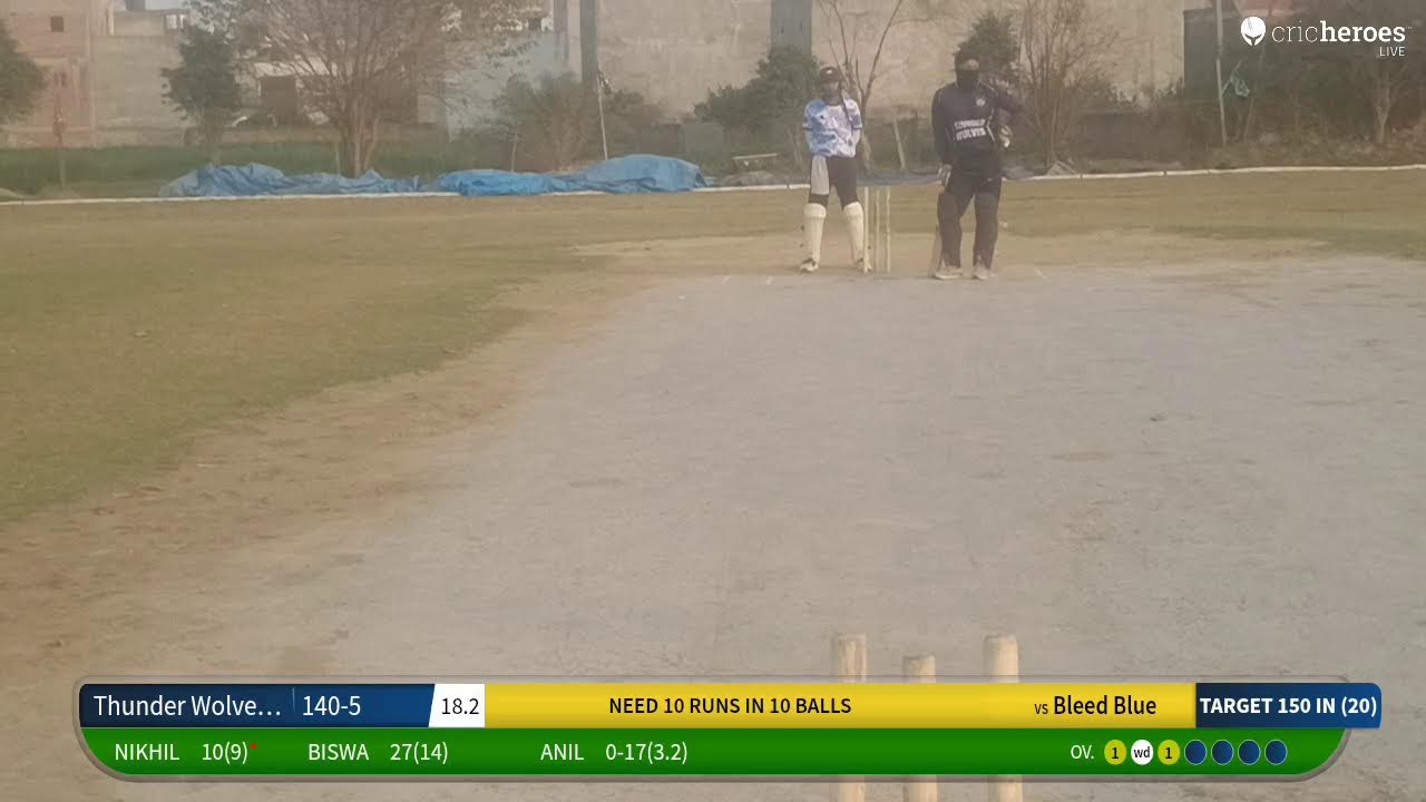 Bleed Blue vs Thunder Wolves Cricket Club live cricket match | PlayZone Blaster League (Season -8)