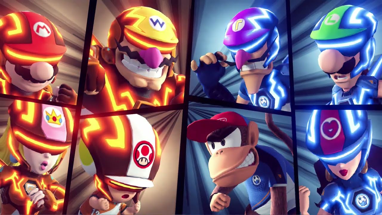 Mario Strikers Battle League DLC - Waluigi vs Wario Gameplay