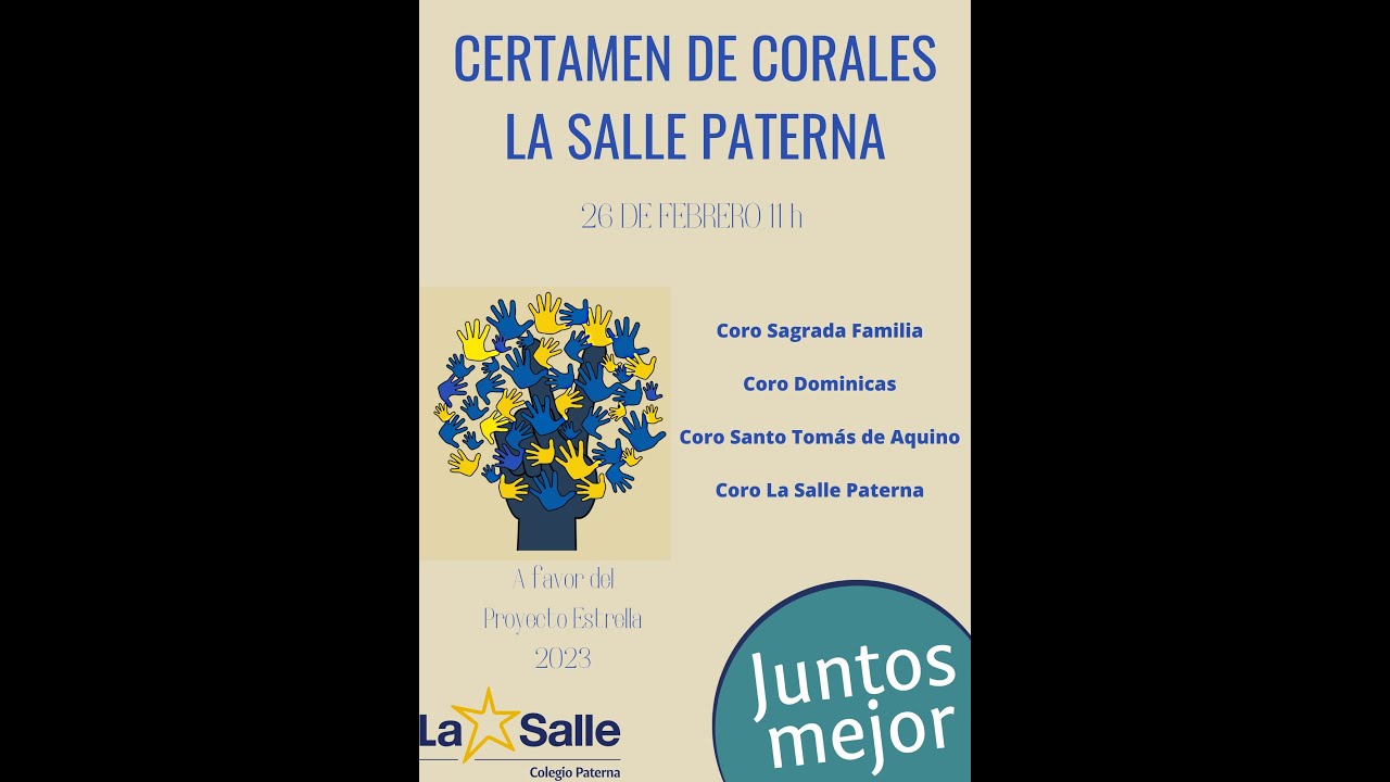 ACTUACIÓN CORAL LA SALLE PATERNA FESTIVAL PROYECTO ESTRELLA 2023