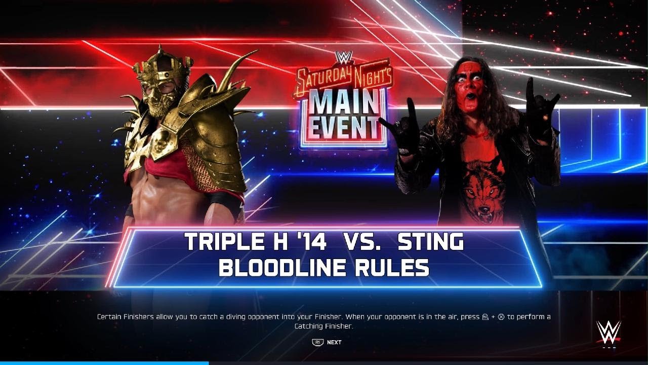 WWE 2K25 Bloodline Rules Match Triple H vs Sting