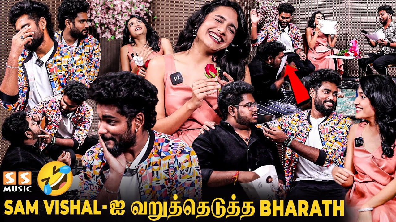 😜 ஒரு Paper-க்கு இவ்ளோ வெறி கொண்டு முத்தம் தரான்! - Sam Vishal & Bharath Fun Interview | Nila Mugam