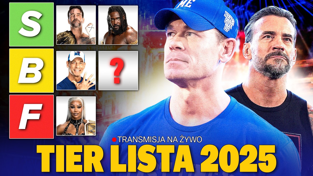 🔴TIER LISTA Rosteru WWE z 2025 ROKU!