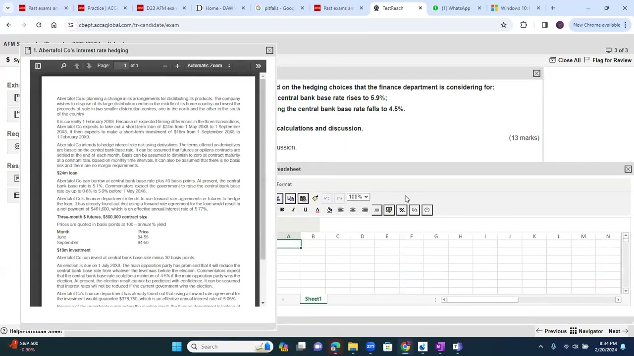 Abertafol Dec/Sep 2023 AFM ACCA Question.