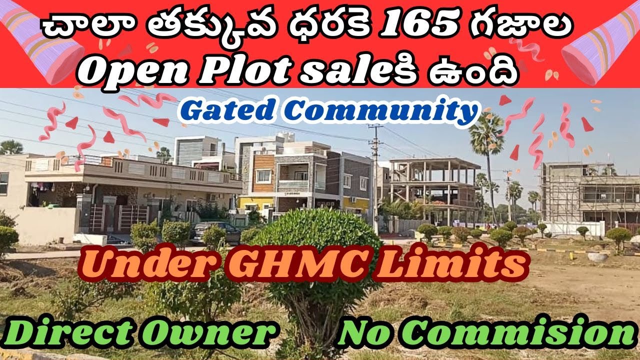 Open plot for sale in rampally|| 165 sq.yards || Gated Community ||