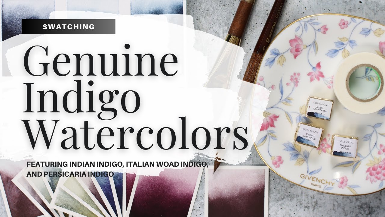 Genuine Indigo Watercolors by Della Magna Watercolors, including Persicaria Indigo, NB1 Pigment