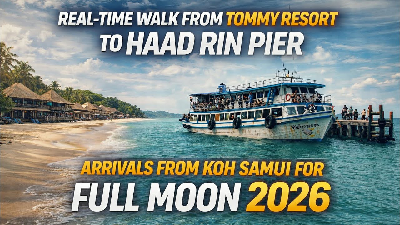 Haad Rin Walking Tour | From Tommy Resort to the Full Moon Party Pier