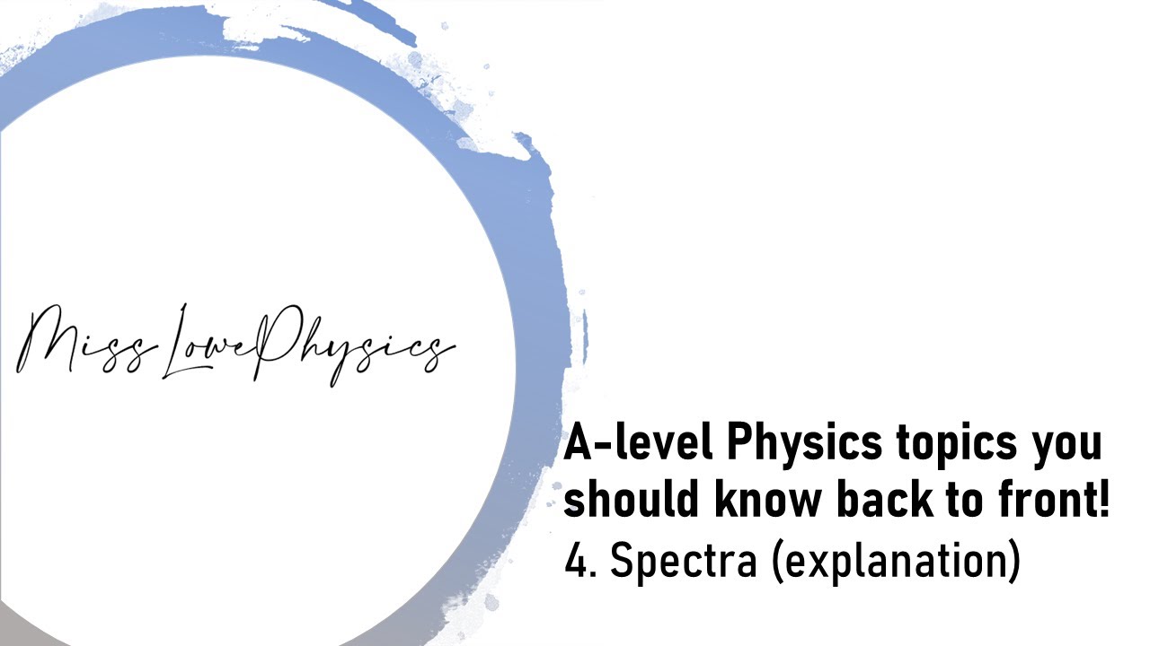 A-level Physics videos you must know back to front 4: spectra (explanation)