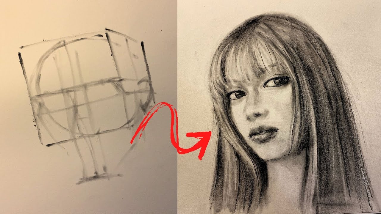 Graphite Pencil Face Drawing — Full Step-by-Step Portrait Sketch | black Sketch Art