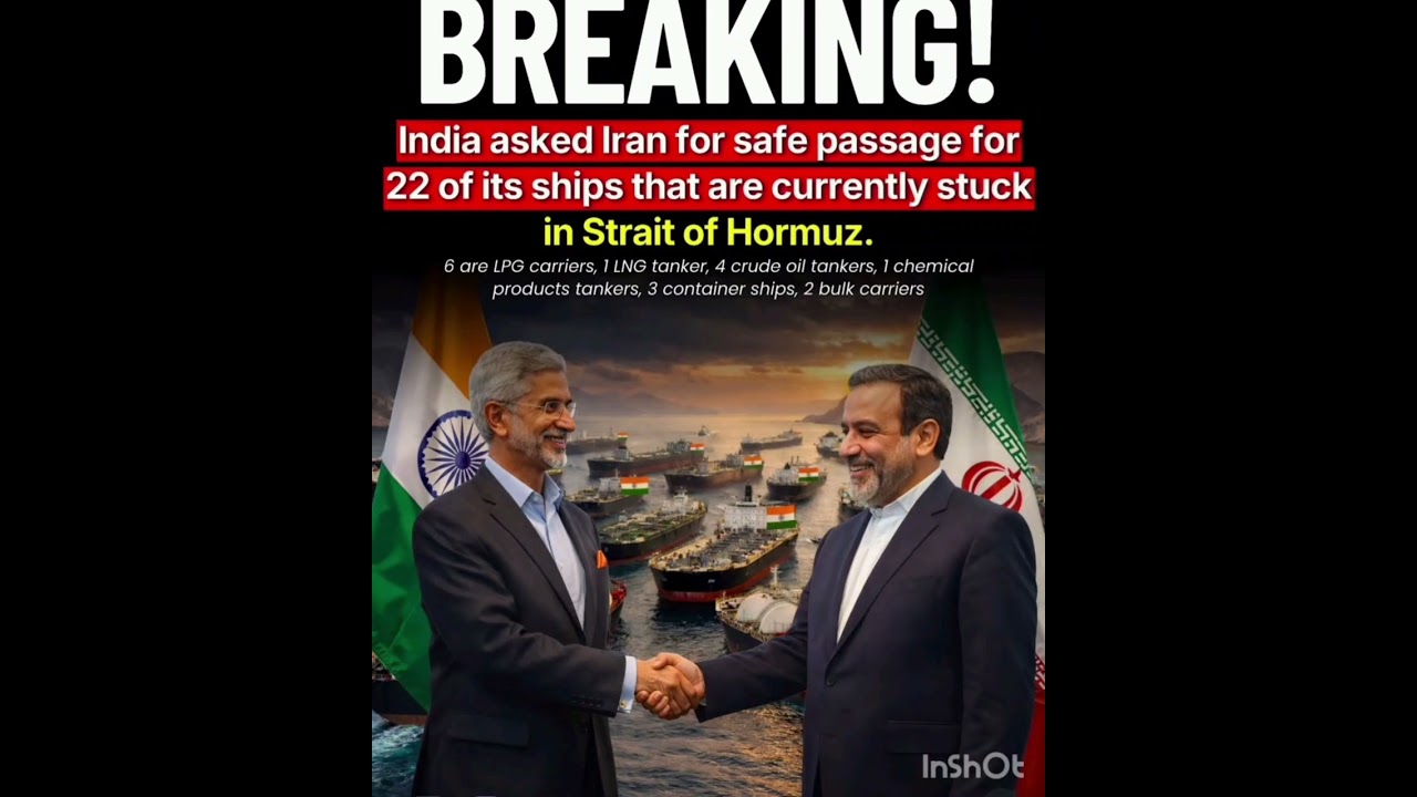 🚨India asked Iran for safe passage for22 of its ships that are currently stuck in Strait of Hormuz.