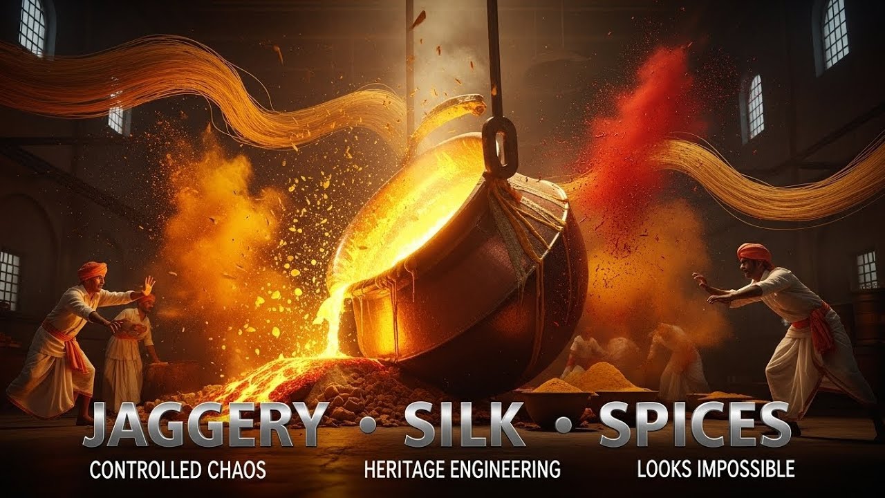 Traditional Indian Products are Made "JAGGERY, SILK, SPICES". It’s actually Indian perfection 🇮🇳🔥 👀