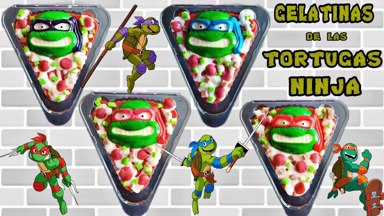 TORTUGAS NINJA gelatinas para NIÑOS / gelatinas para NEGOCIO / pizza de gelatina