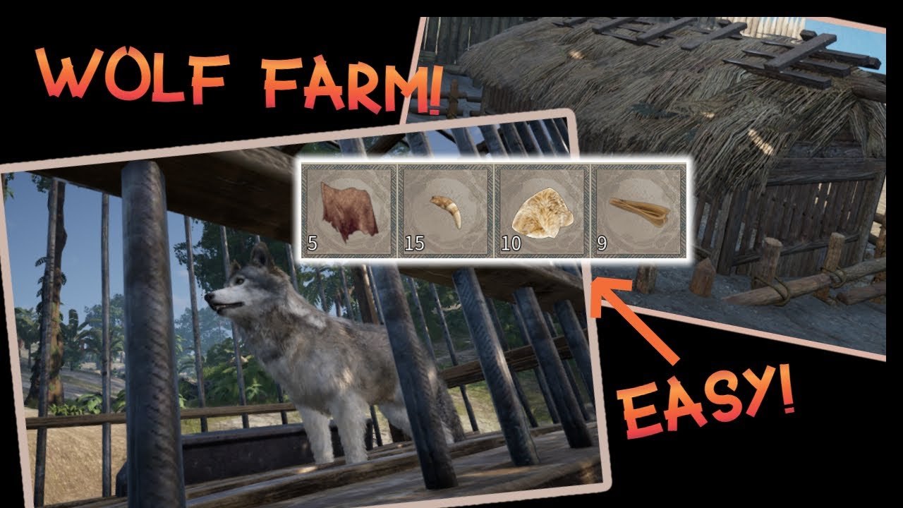 Myth of Empires [MOE] - Auto tendon, fur and fine hide farm | How to capture wolfs