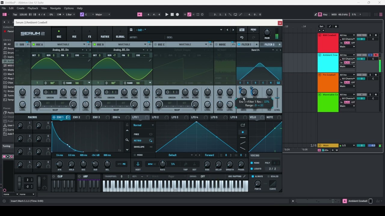 How To Make Phonk Cowbells In Serum 2