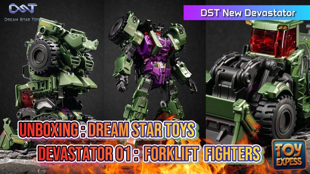 UNBOXING:DREAM STAR TOYS DEVASTATOR 01 :  FORKLIFE  FIGHTERS 