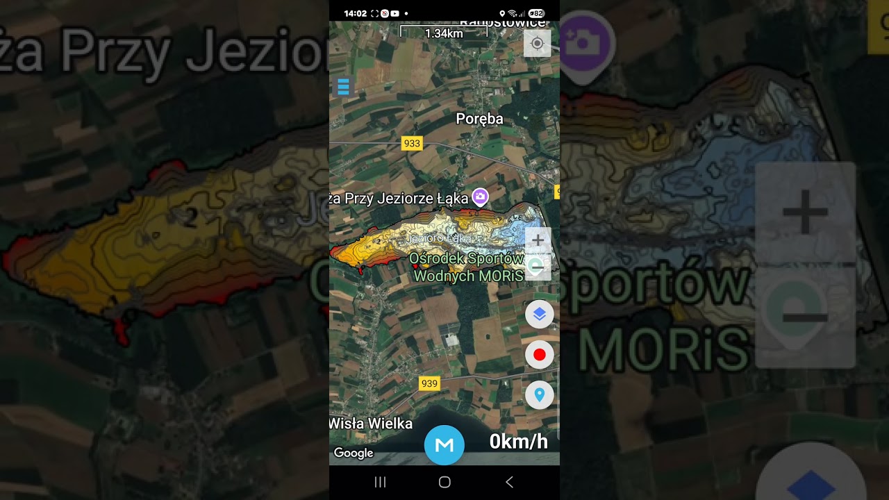 łąka#mapa batymetryczna jezioro łąka
