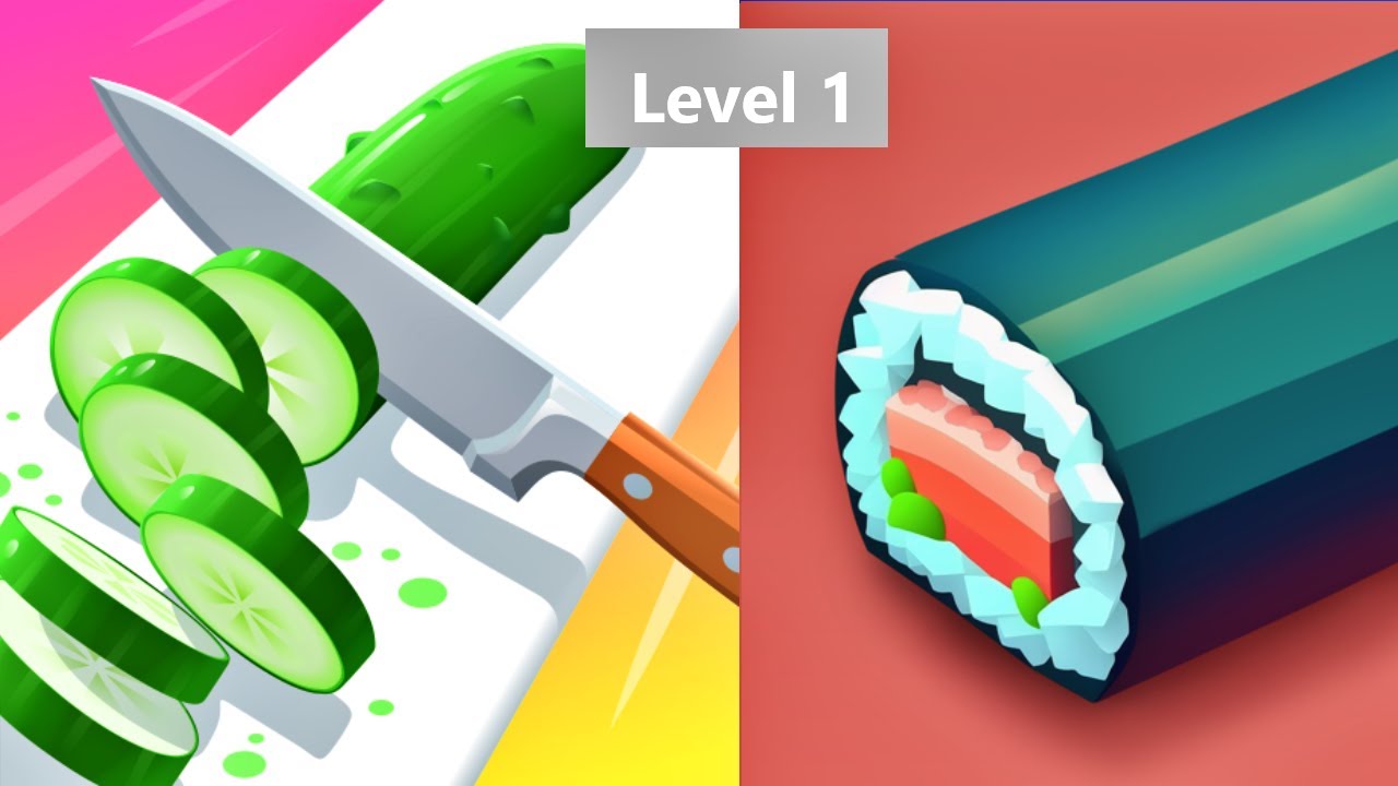 Satisfying Mobile Games - Perfect Slices | Sushi Roll 3D