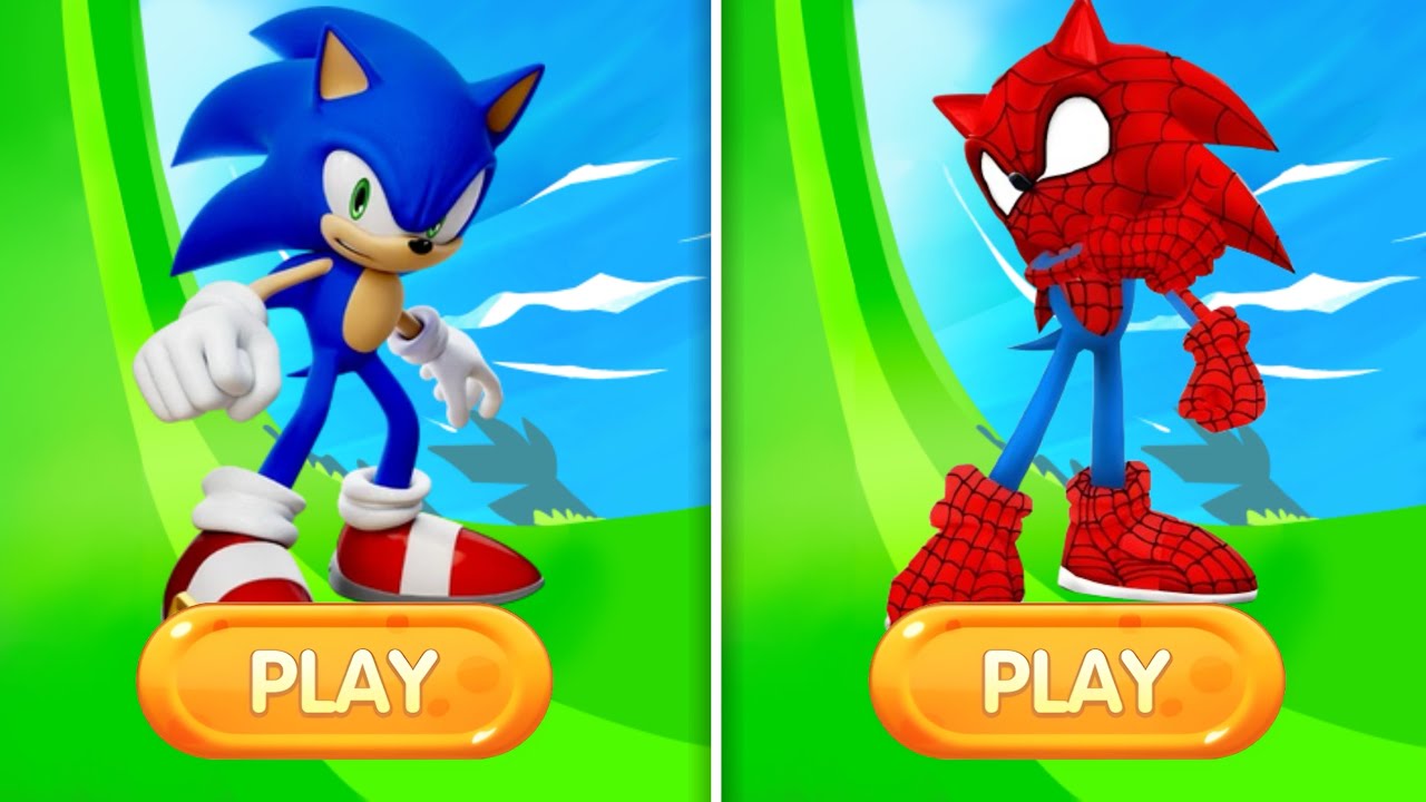 Sonic Dash против SpiderHog Sonic - Геймплей Sonic против всех бегунов в играх 🎯😎