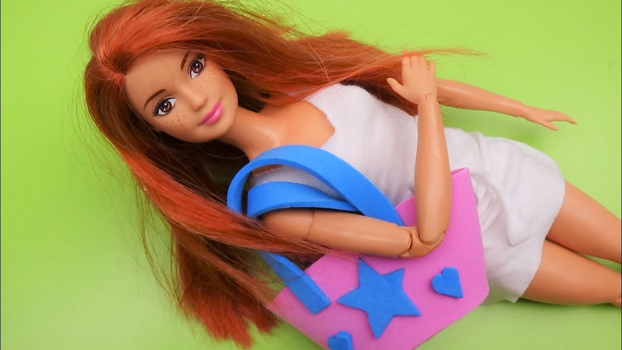 Diy beach bag for Barbie │Very easy beach bag for doll tutorial │ DIY For Dolls