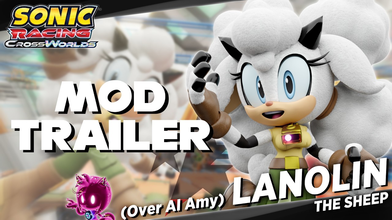 Lanolin Over AI Amy - Sonic Racing: Crossworlds Mod Trailer