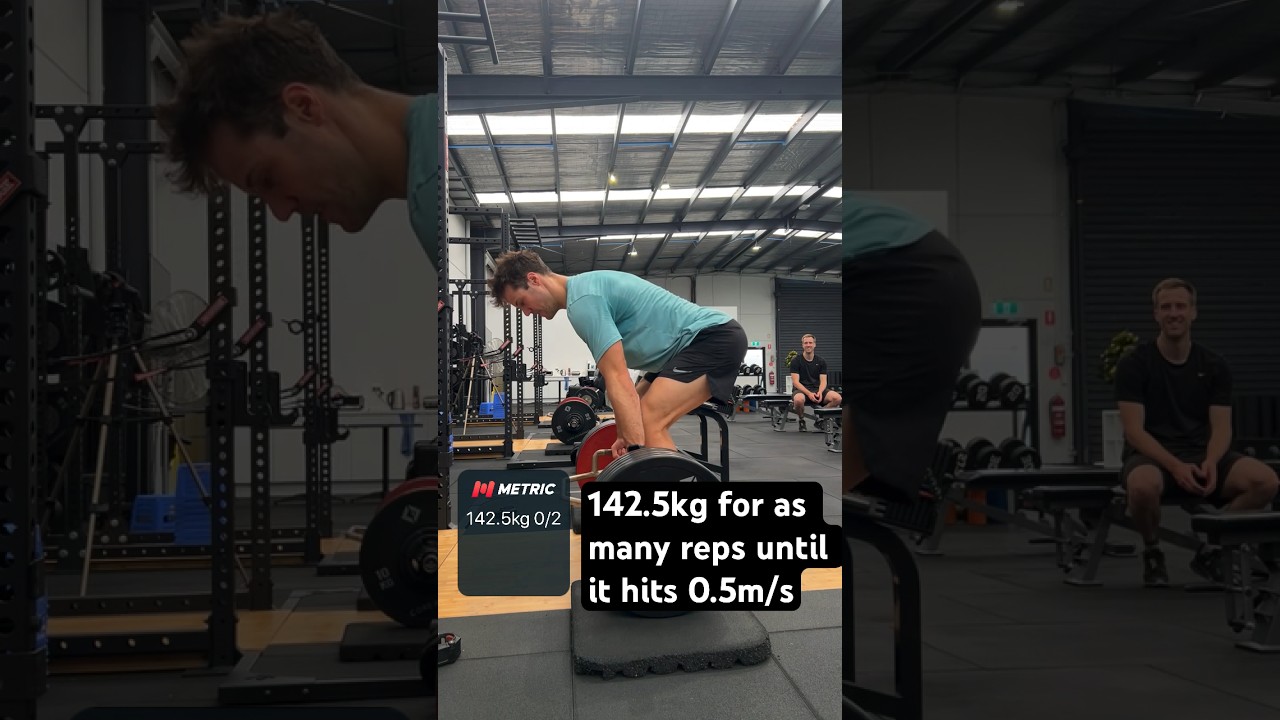 142.5kg max reps until under 0.5m/s 😅.#velocitybasedtraining #vbt #strengthandconditioning