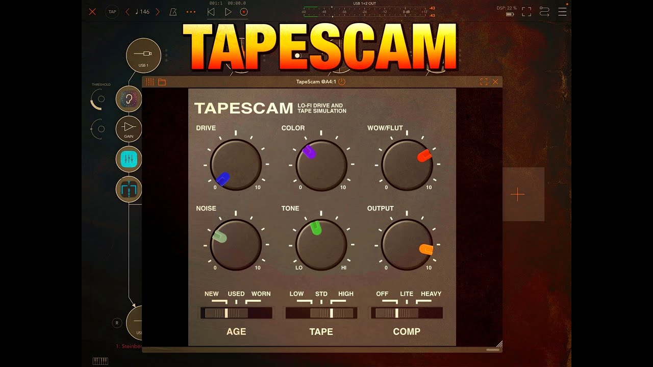 TapeScam — LoFi Drive & Tape Simulator — пошаговое руководство и демонстрация для iPad