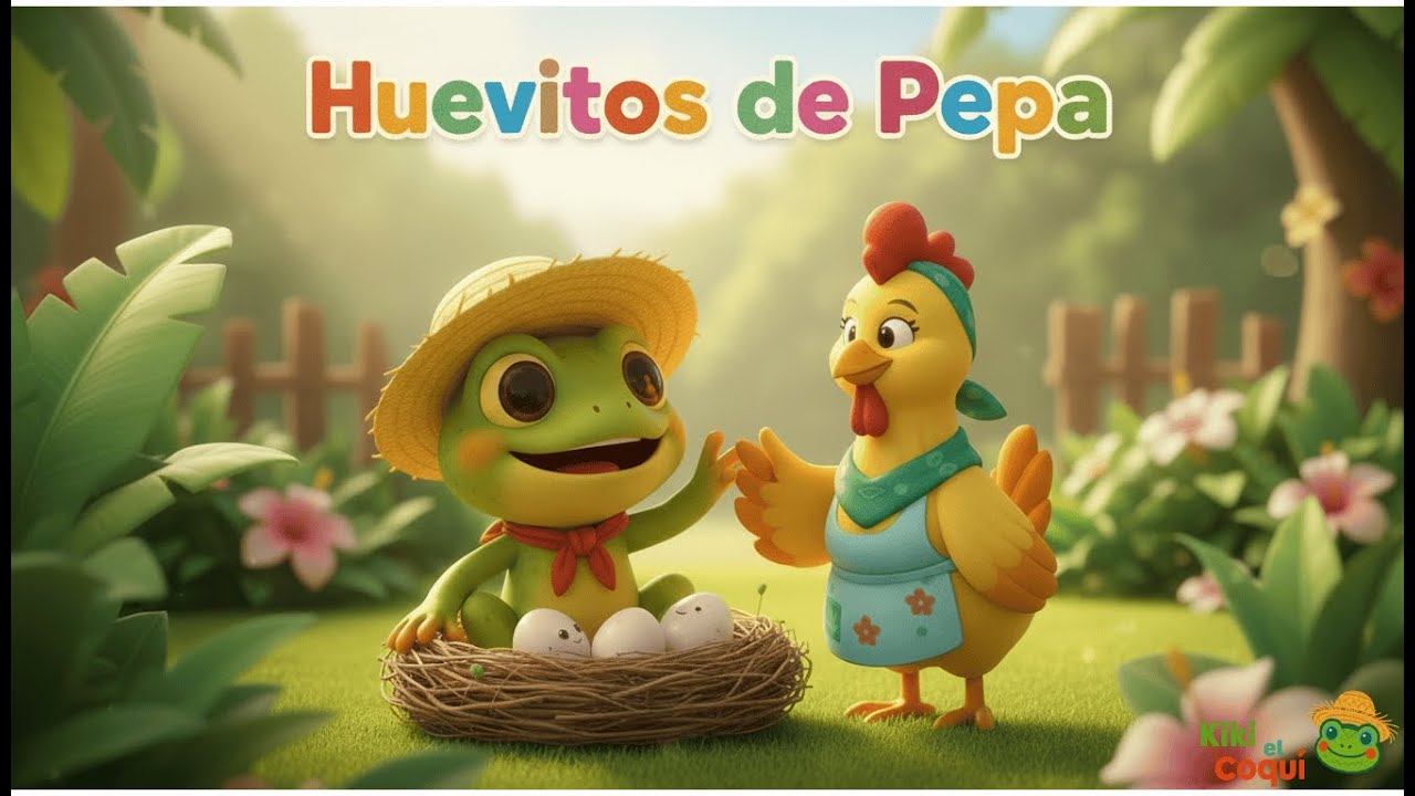 Kiki el Coquí: Huevitos de la Gallina Pepa (Video infantil)