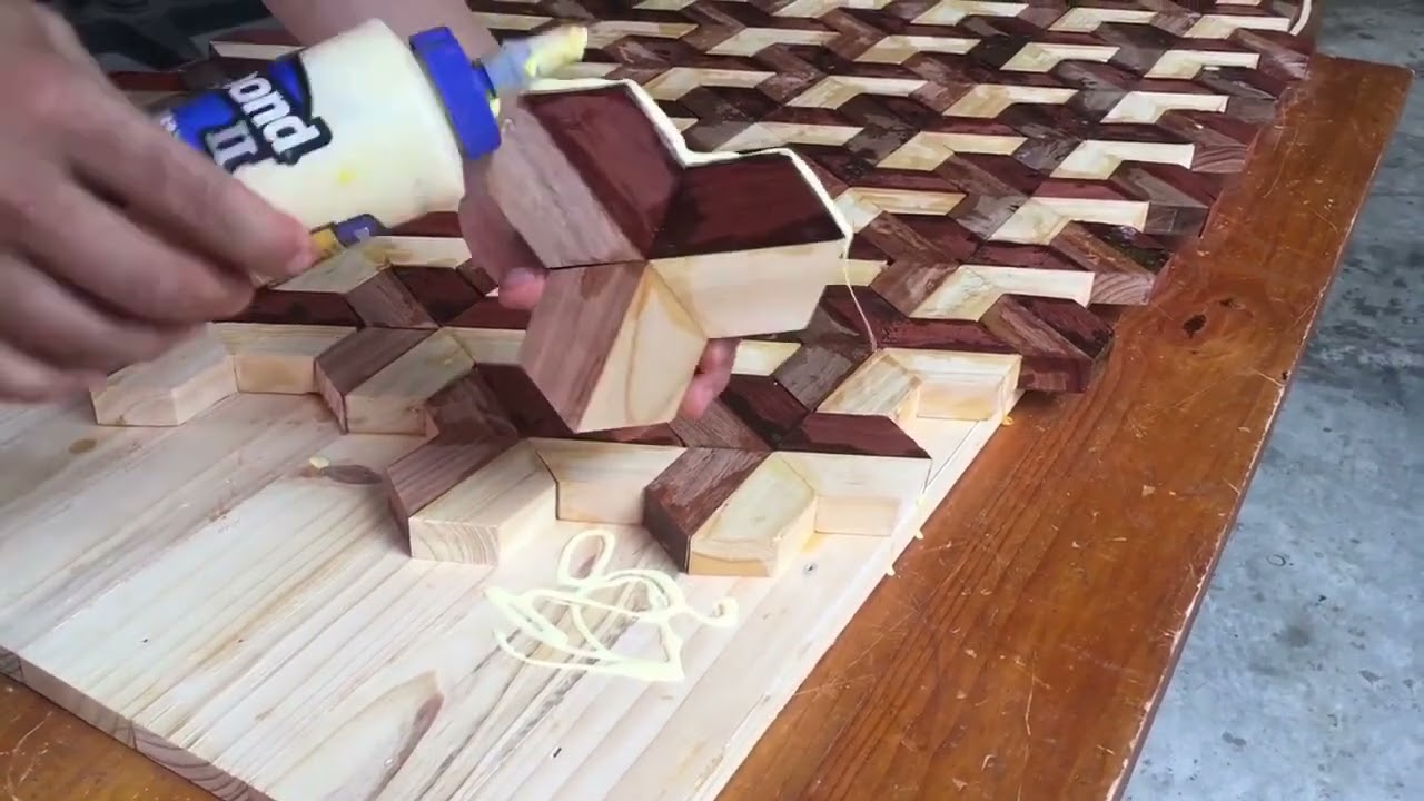 Fazendo uma linda mesa de madeira em estilo 3d   Haciendo una hermosa mesa de madera en estilo 3d