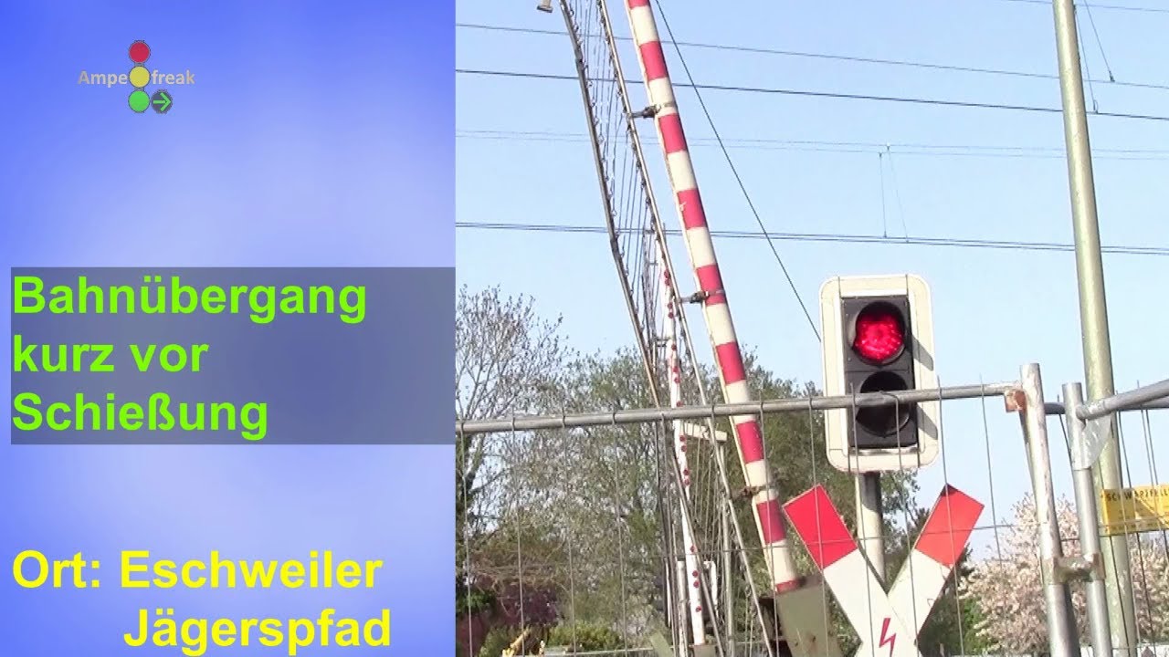 Letzter Tag des Bahnübergangs am Jägerspfad in Eschweiler (17.04.2020)