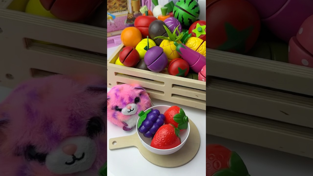 Kitchen Toy Cooking Set | Cutting Fruits! 🍇 🍓 | No Music No Talking