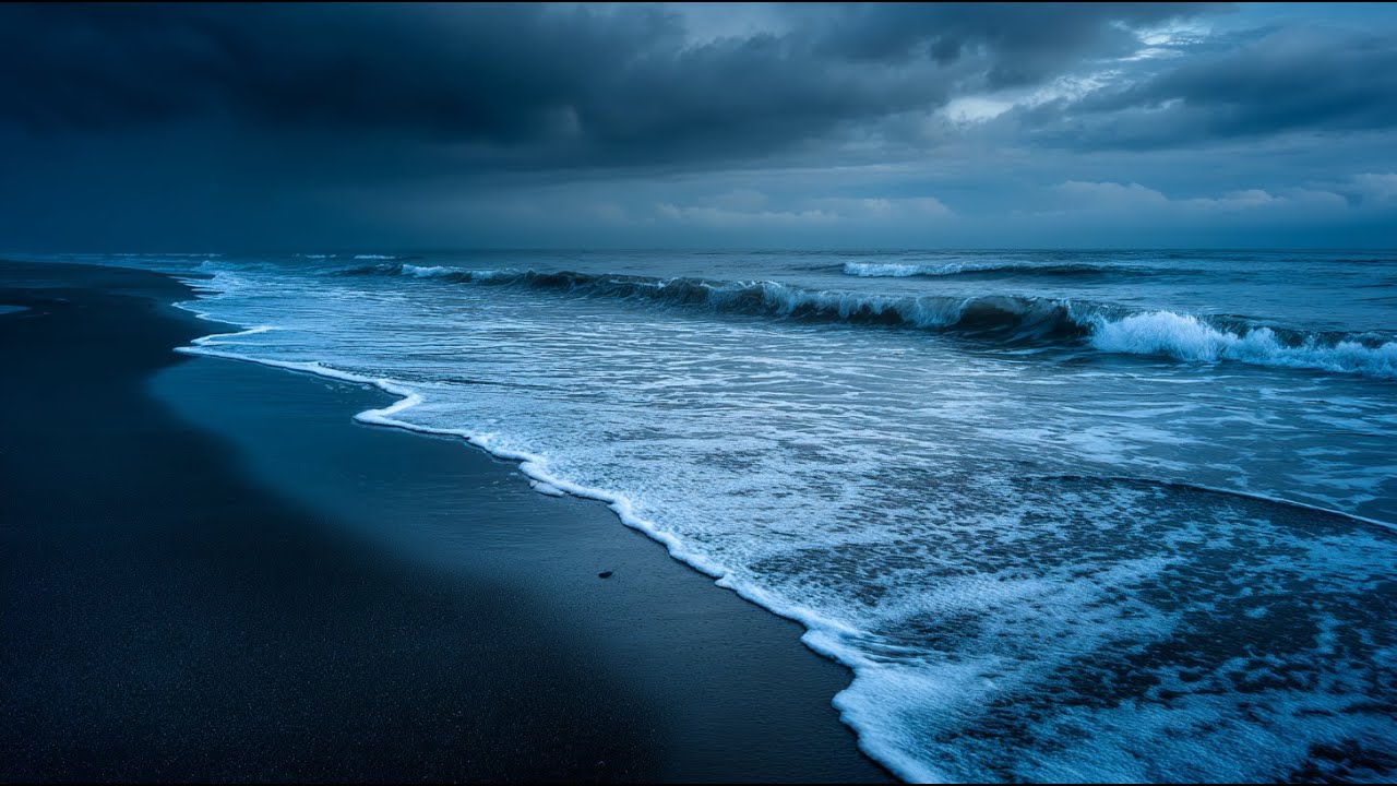 Ultimate Silent Night Sea – Best Ocean Waves In Quiet Night To Calm The Mind & Overcome Stress