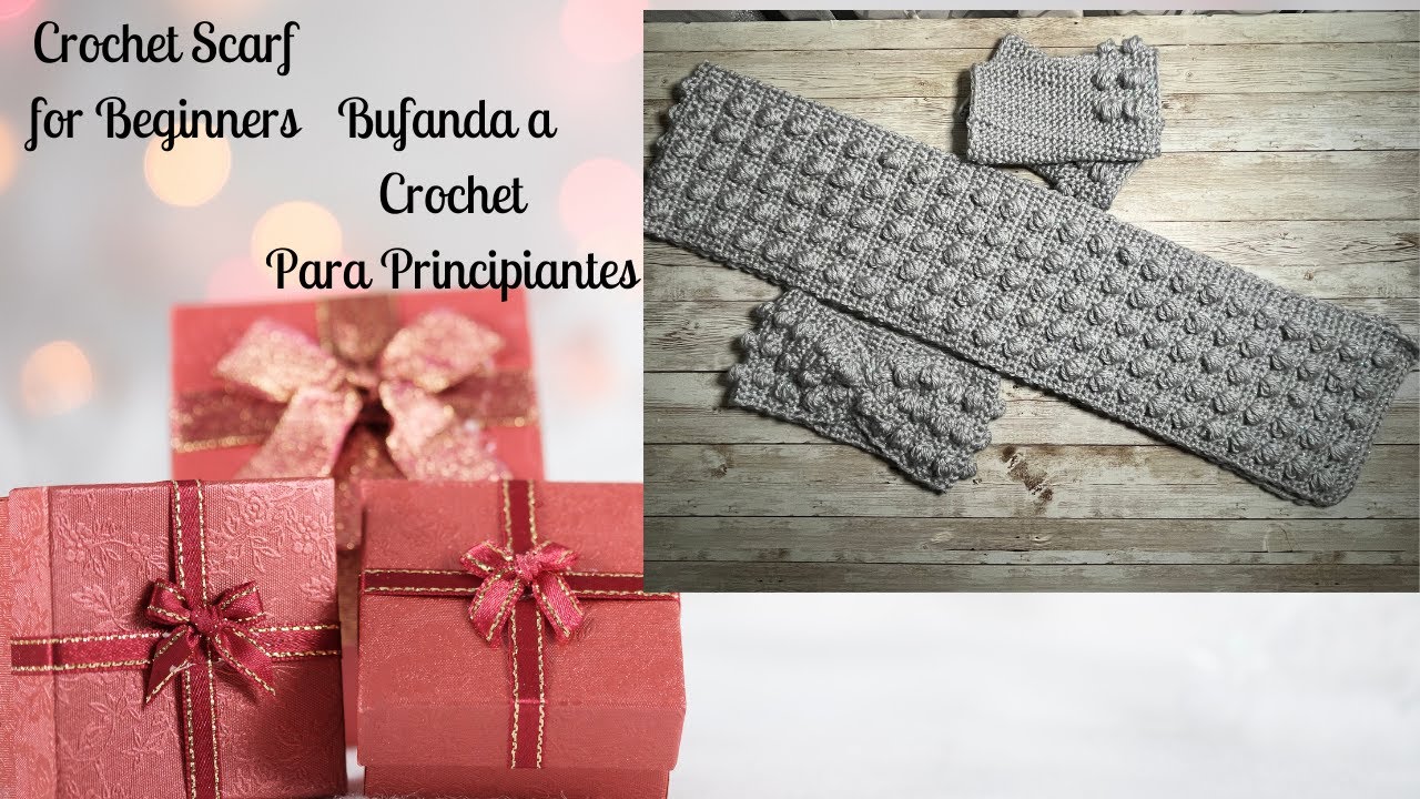 Bufanda Fácil a Crochet/ Easy Crochet Scarf Beginners/Principiante