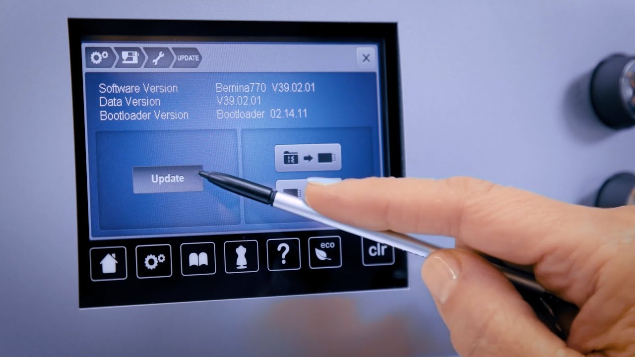 Firmware update for the BERNINA 770 QE – Installation instructions
