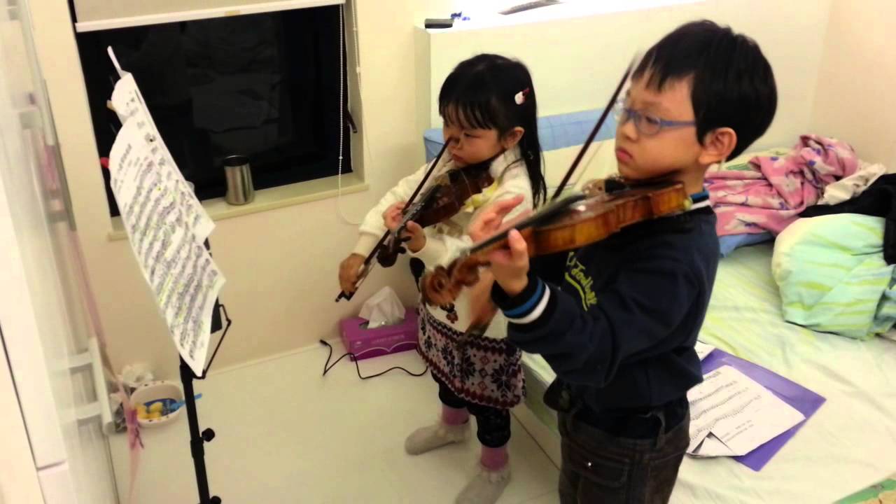 Violin Rehearsal of Komarovsky Concerto No.2 - 古靖軒 Matthew Ko & 古曉柔 Rachel Ko