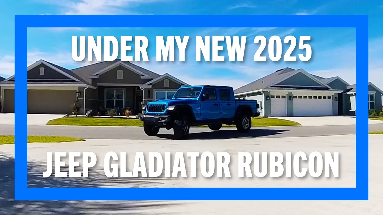 My 2025 Jeep Gladiator Rubicon Undercarriage View with 2" Mopar Lift Kit 