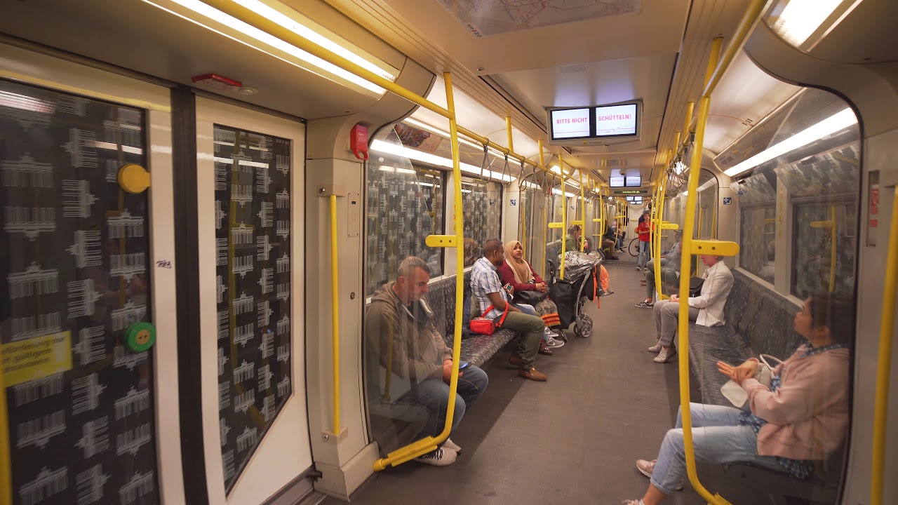 Germany, Berlin, U-Bahn ride from Rathaus Neukölln to Karl-Marx-Straße
