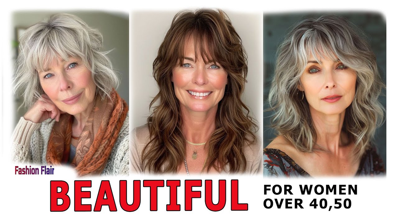 40 Trendsetting Shaggy Haircuts for Women Over 50 with Fine Locks.