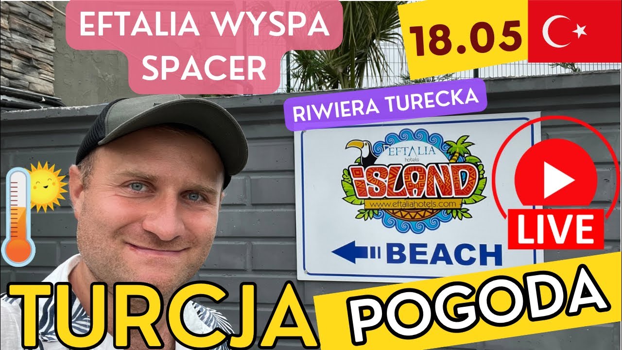 🇹🇷Turcja 18.05 EFTALIA ISLAND. Spacer i Pogoda Alanya #turcja #rodzinaczesiow #eftalia