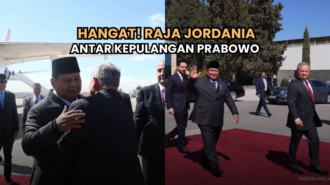 Langka! Raja Jordania Antar & Lepas Keberangkatan Prabowo Menuju Abu Dhabi