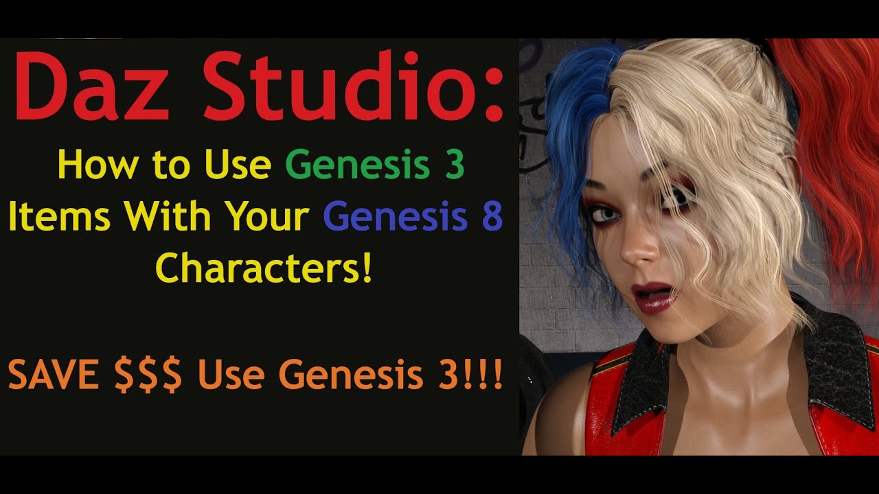 Daz Studio: Using your Genesis 3 Items With Genesis 8!