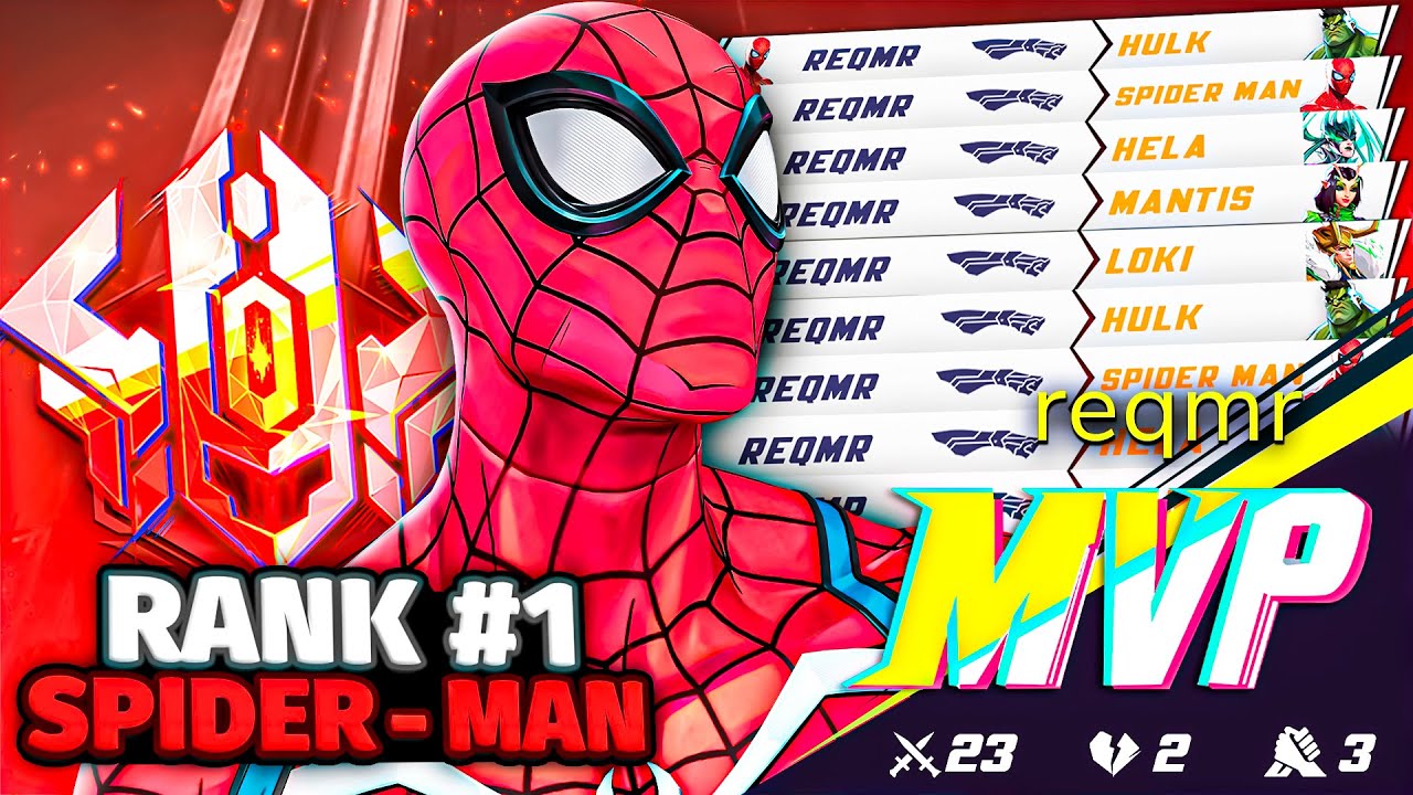 MVP'ing Is Easy... For The RANK 1 Spider-Man | Marvel Rivals Season 3.5