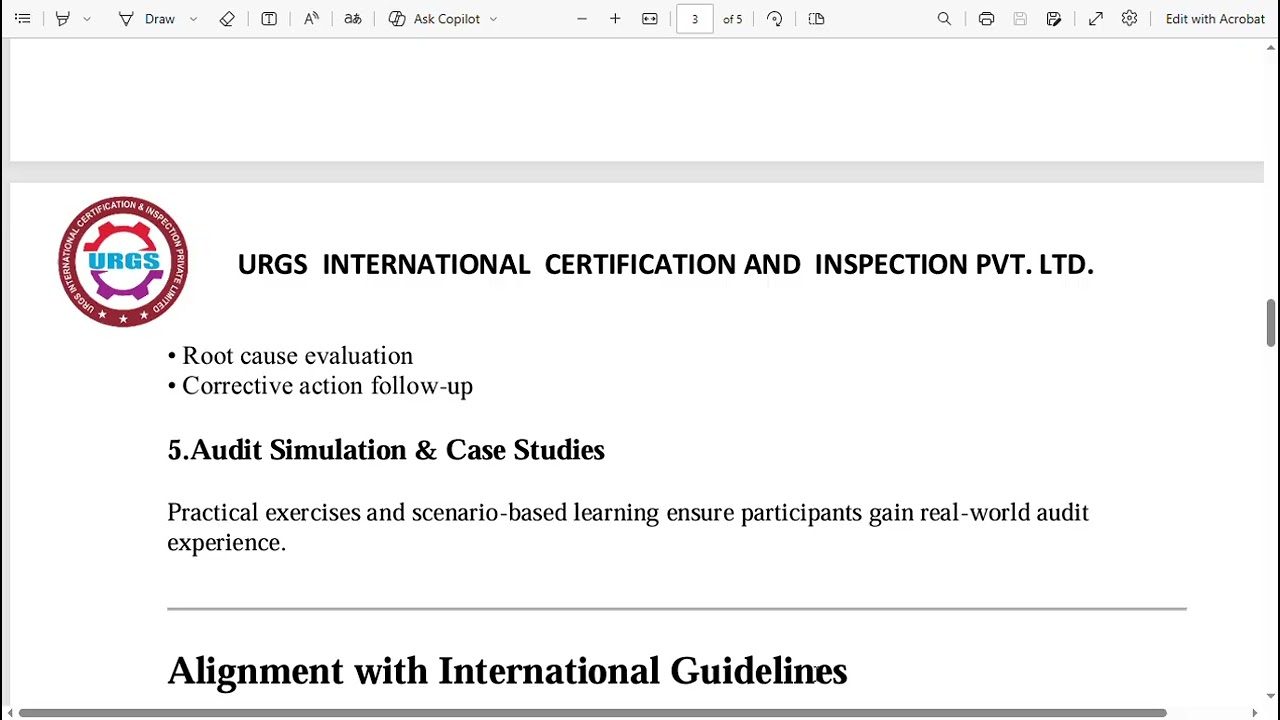 ISO 22000:2018 FSMS Lead Auditor Certification | CQI–IRCA | Live Online