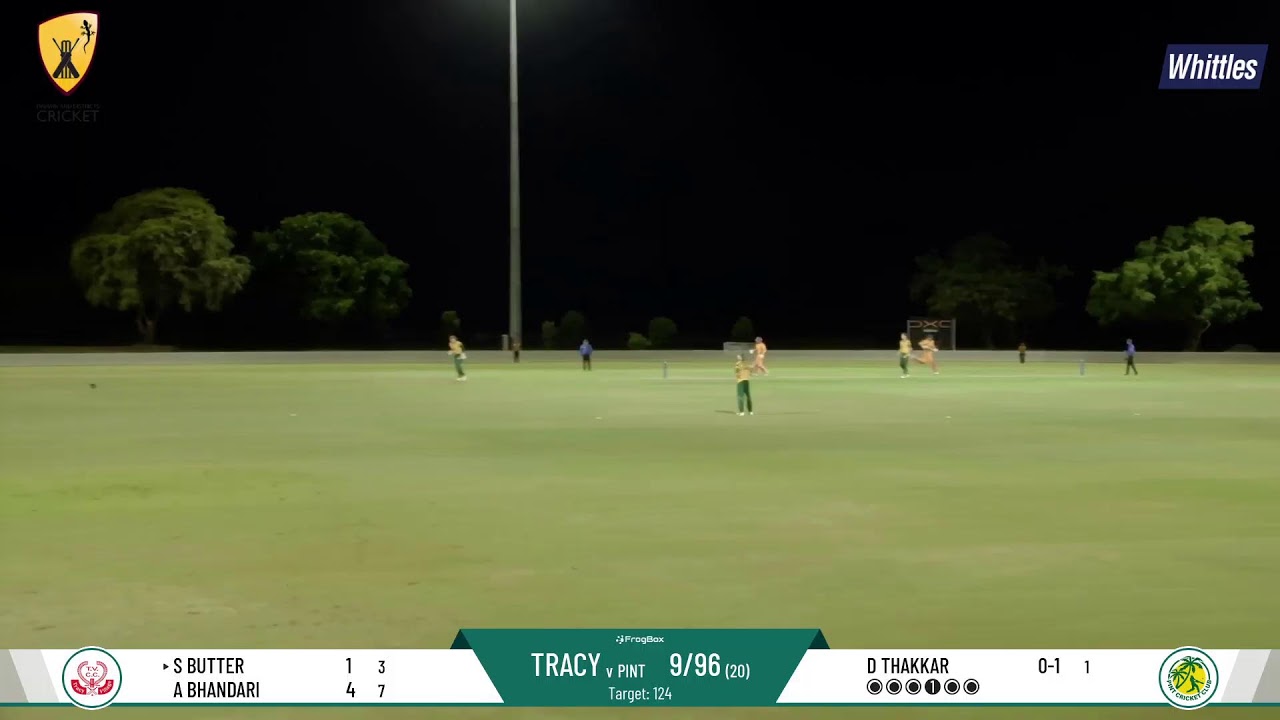 Darwin Cricket: PINT v Tracy Village, Premier T20 (Whittles) Round 4