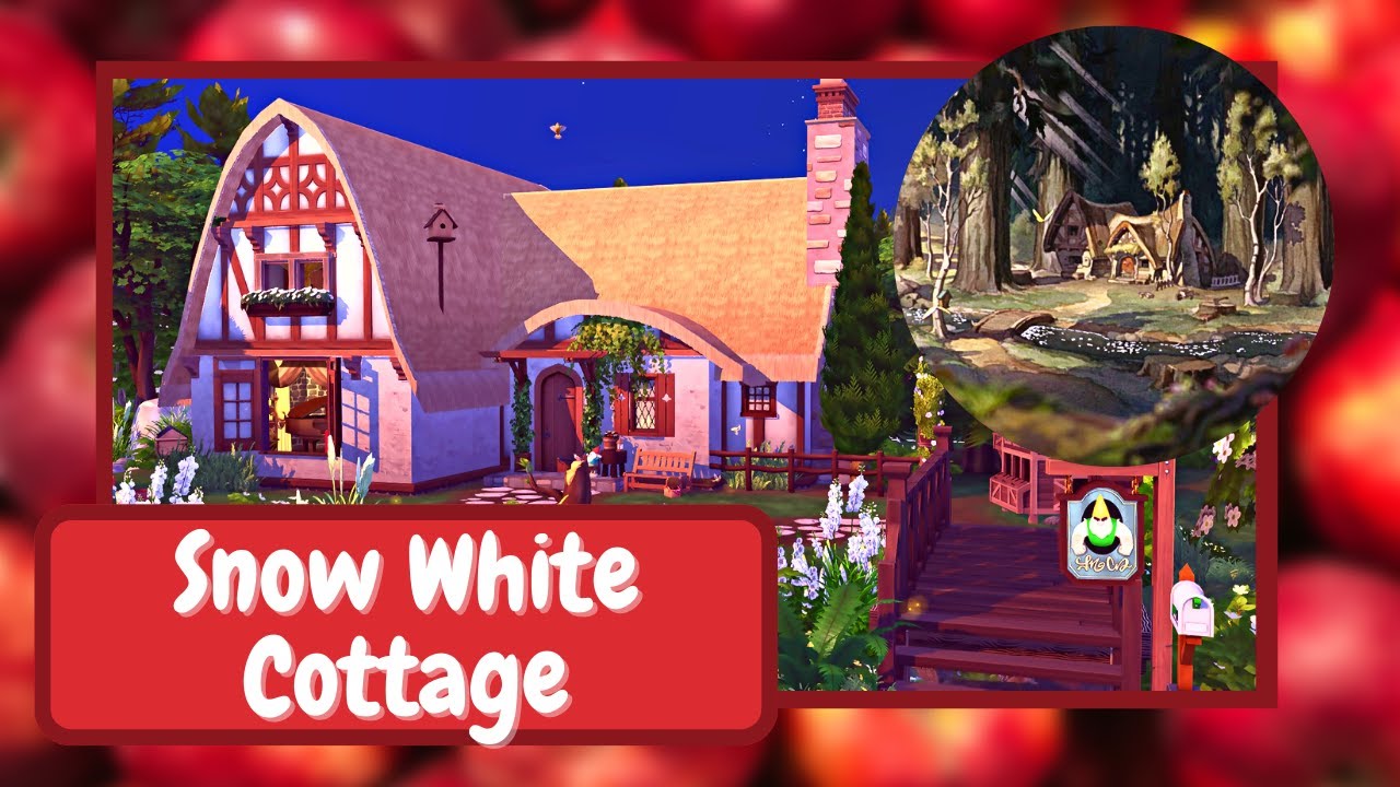 The Sims 4 SpeedBuild SnowWhite Cottage ( no CC )