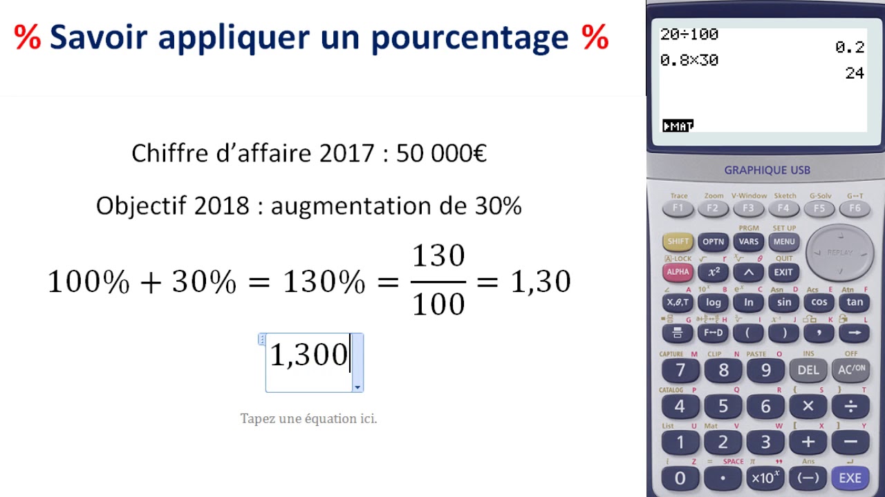 Savoir calculer un pourcentage